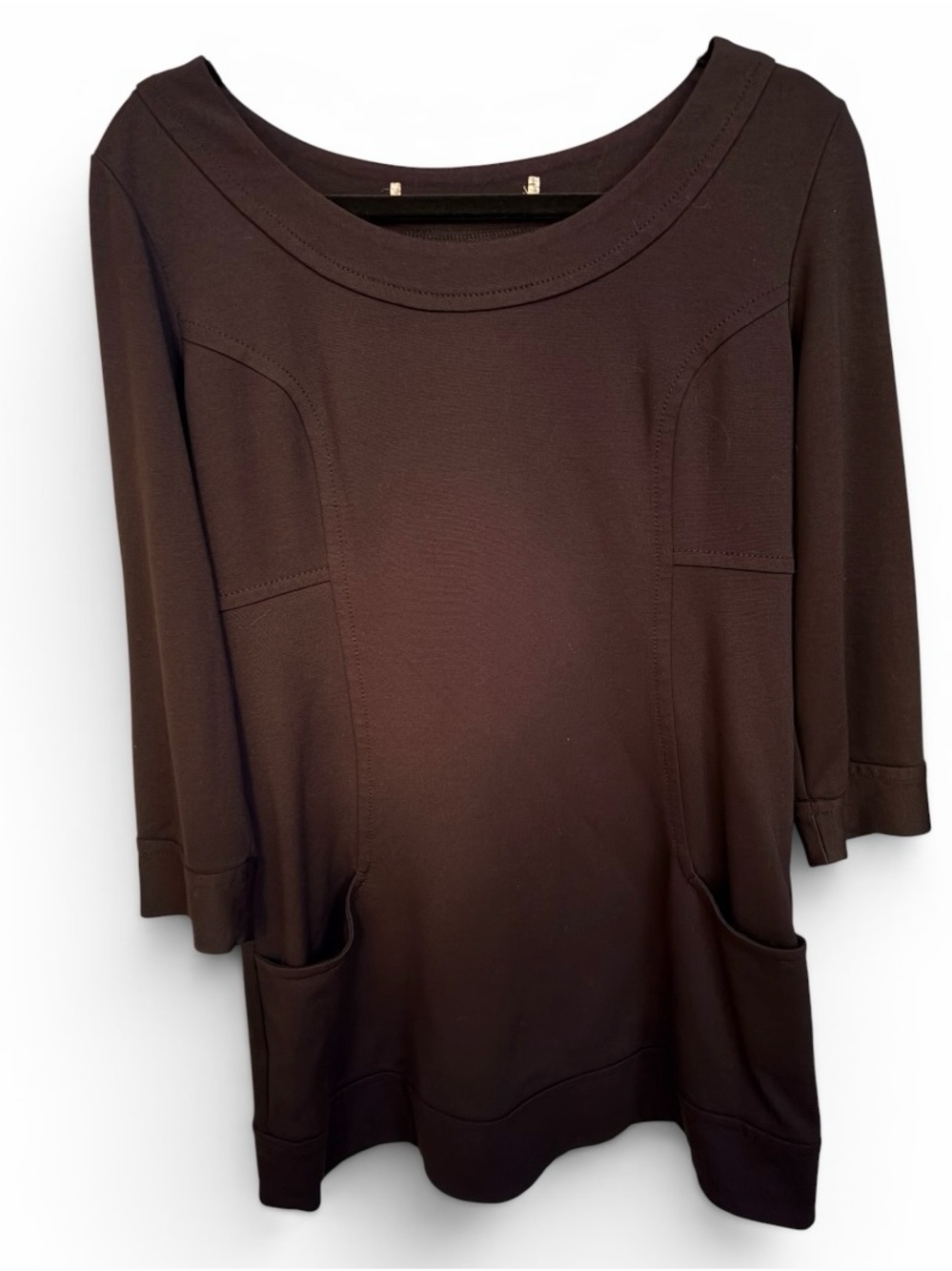 BCBG Black Scoop Neck Tunic